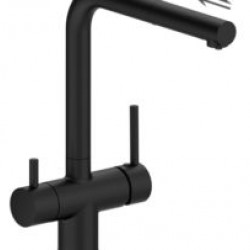 Grifo de vias Monomando fregadero para osmosis con caño extraible NEGRO MATE