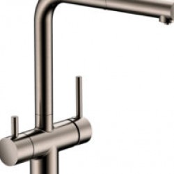 Grifo de 3 vías Monomando fregadero para osmosis con caño extraible ACERO INOXIDABLE