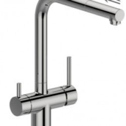 Grifo de 3 vías Monomando fregadero para osmosis con caño extraible CROMADO