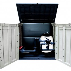 PVC surface housing equipped with automatic filtering valve 1 CV pump.