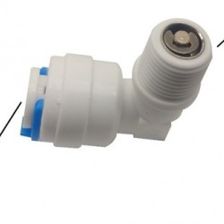 Angled check valve for reverse osmosis