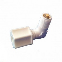 Angled check valve for reverse osmosis