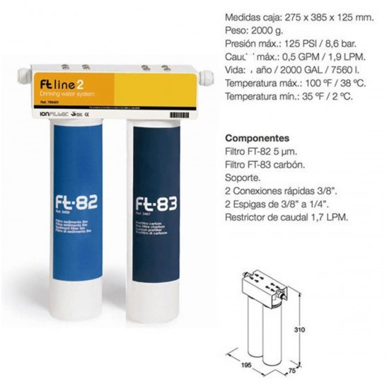 FT-Line 2 water filter with tap FT-Line 2 water filter with tap