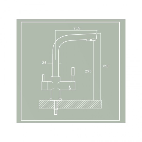 Grifo ósmosis de 3 vías (Metal Free Forum)