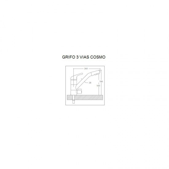 3-way mixer tap Cosmo