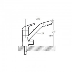 Arles 3-way mixer tap