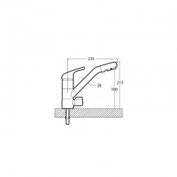 3-way mixer tap Jade