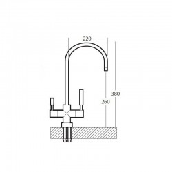 Grifo 4 vias Albany de osmosis inversa