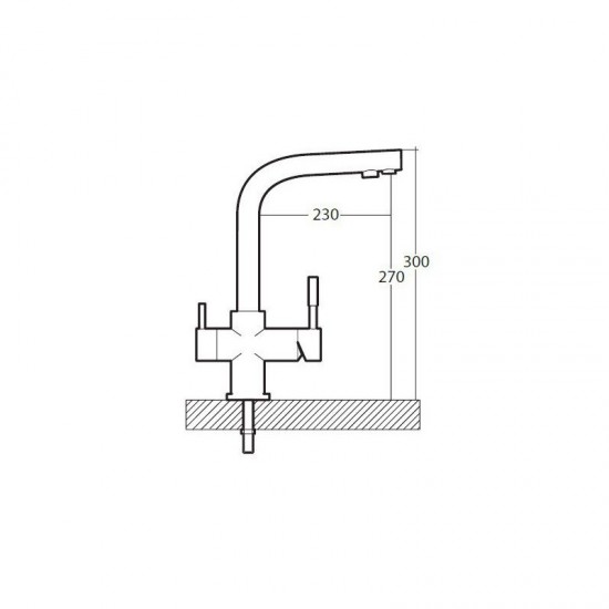 Grifo 4 vias Austin de osmosis inversa