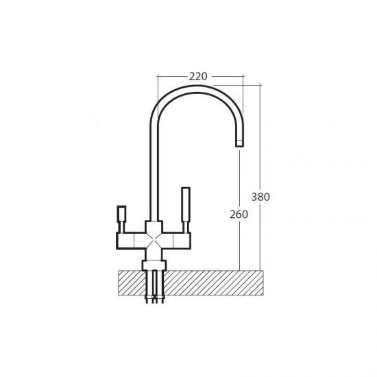 Grifo 4 vias Zenith de osmosis inversa