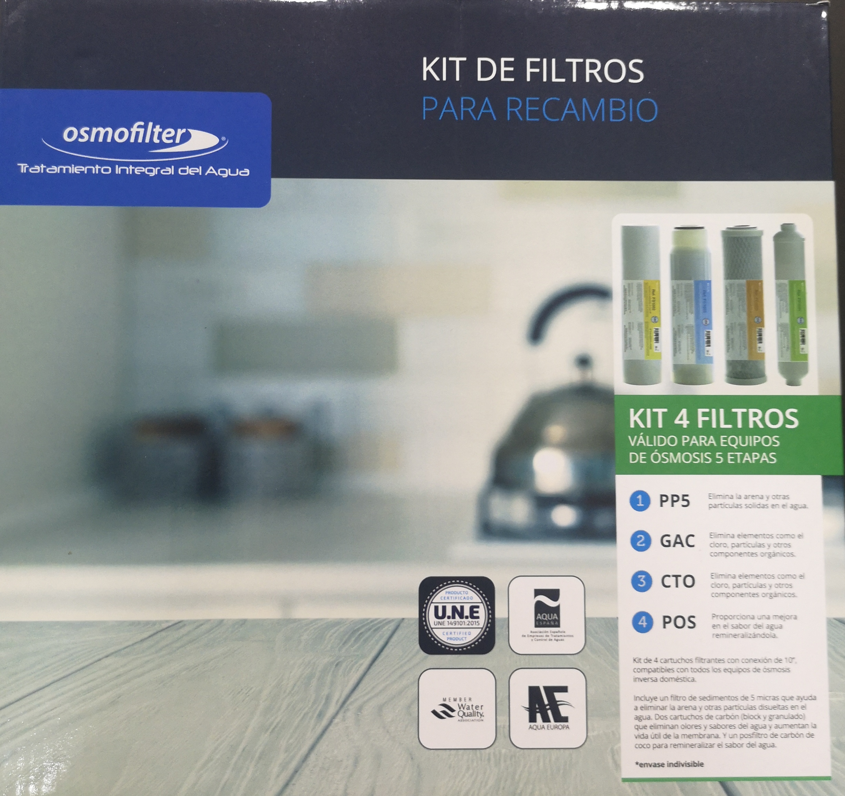 Kit 4 Filtros osmosis inversa