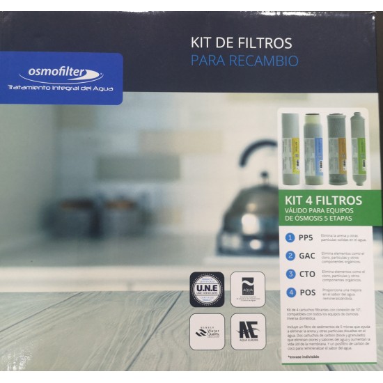 Kit 4 reverse osmosis filters