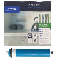 Kit 4 basic filters plus 50 GPD membrane
