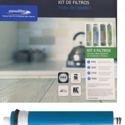 Kit 4 Filtros basicos mas Membrana 50 GPD