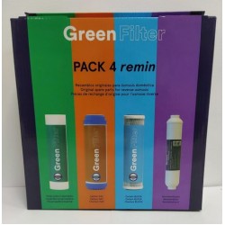 Pack 4 Green Filter Filters with Post Filter Increases PH