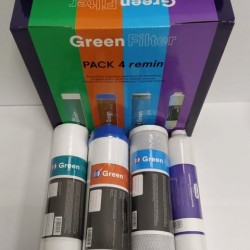 Pack 4 Green Filter Filters with Post Filter Increases PH