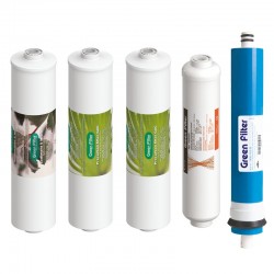 4 In-Line Quality hydrocompact filters with remineralizing post-filter and 50 GPD membrane