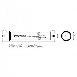 Membrana Vontron 75 GPD