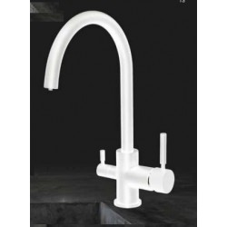 Esla white 3-way faucet