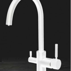 Esla white 3-way faucet