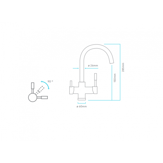 Grifo 4 vias Virka Metal free